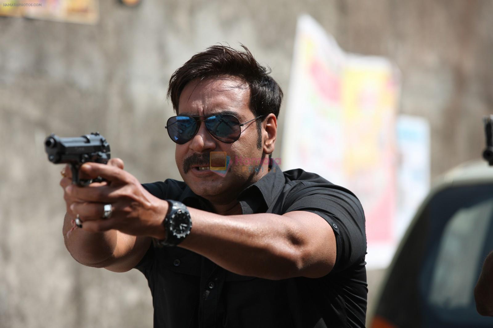 Ajay Devgan in the still from movie Singham Returns Singham Returns Bollywood Photos